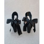 Black Rock Glitter Heels with SATIN TIE